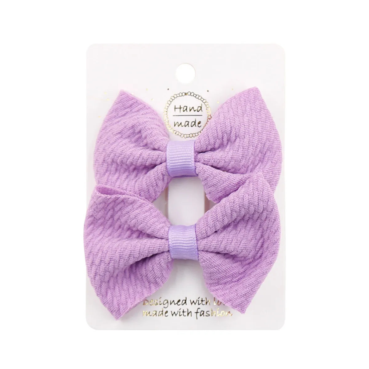 Sweet Solid Color Bow Knot Cloth Hair Clip