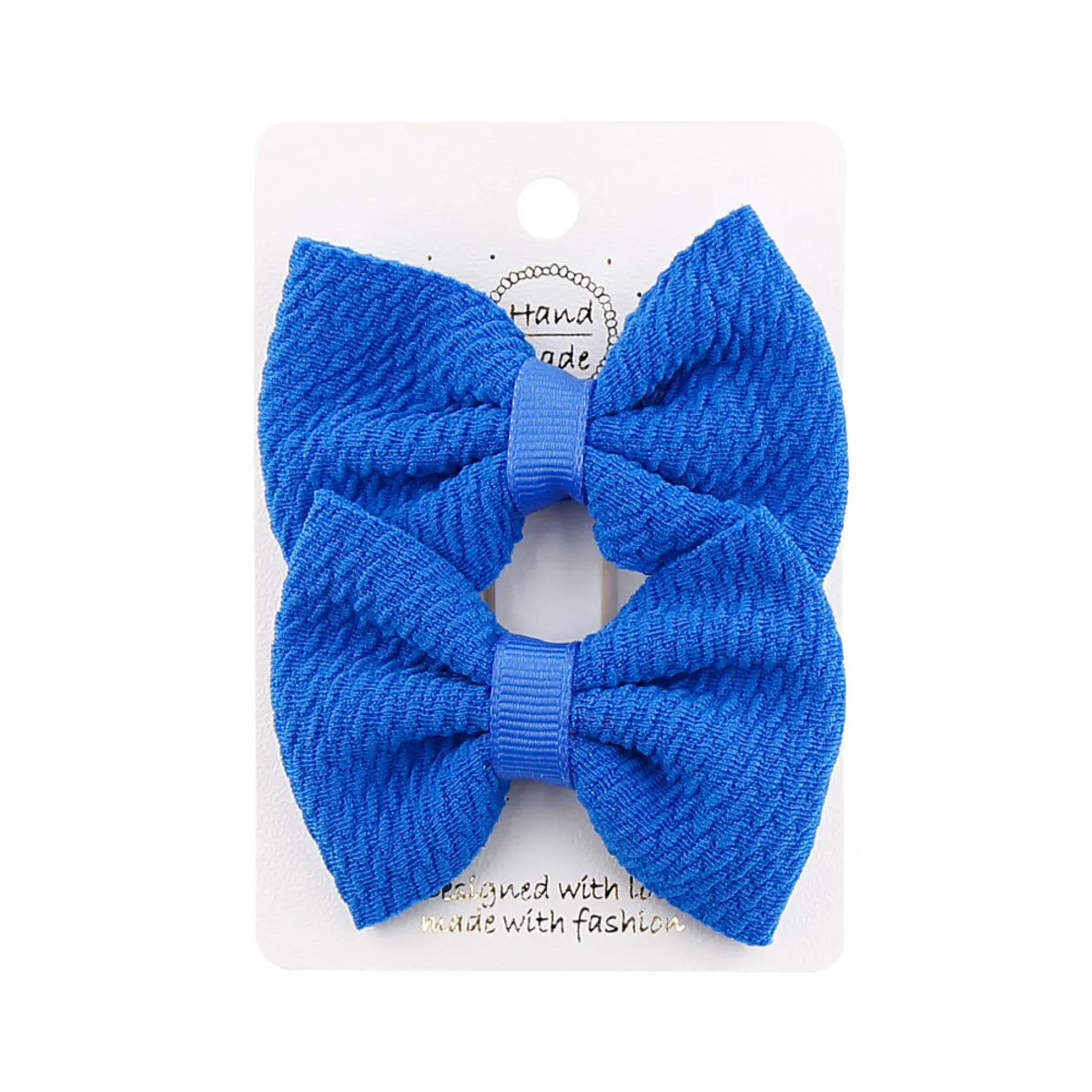 Sweet Solid Color Bow Knot Cloth Hair Clip