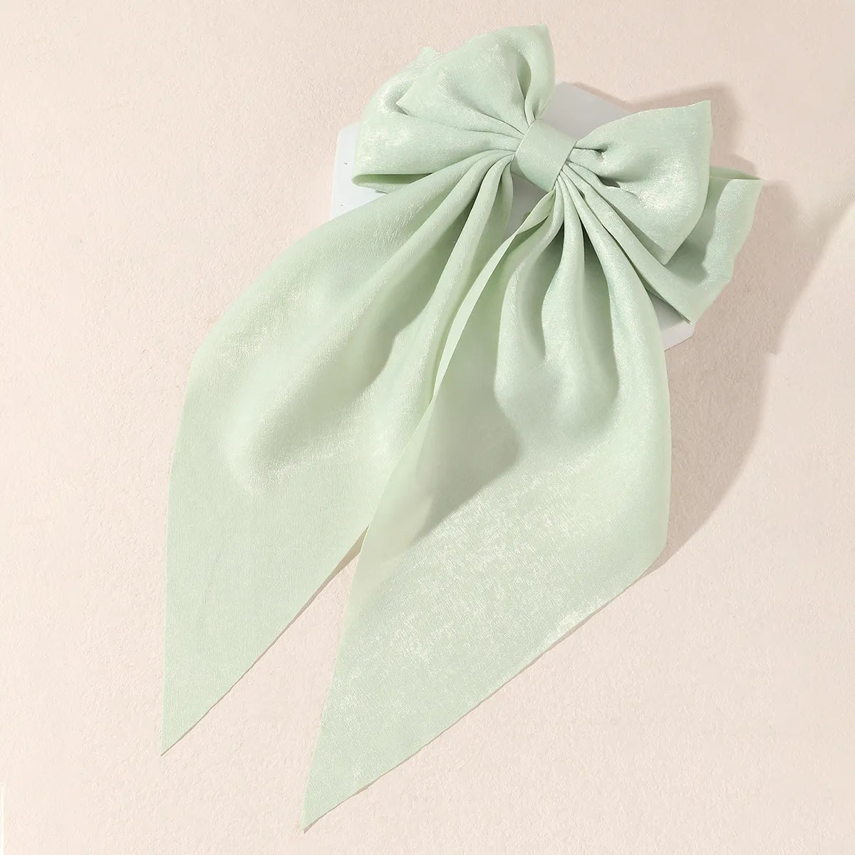 Sweet Solid Color Cloth Bow Knot Hair Clip 1 Piece