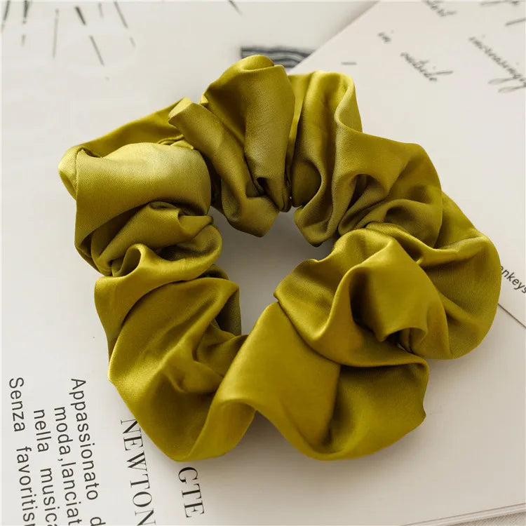 Sweet Solid Color Cloth Handmade Hair Tie