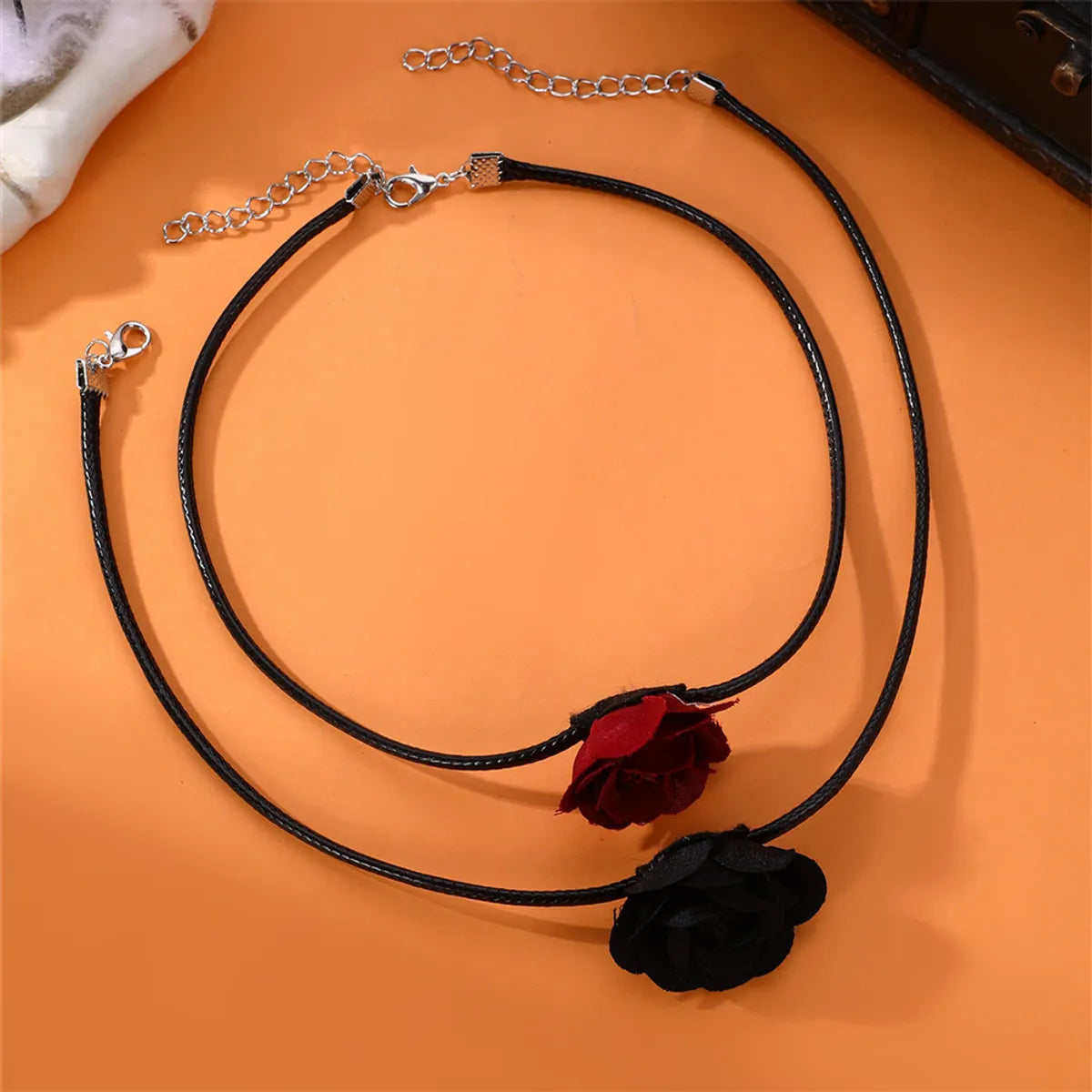 Sweet Solid Color Cloth Three-Dimensional Halloween Women'S Necklace