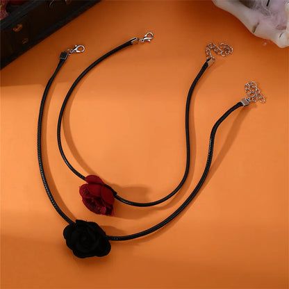 Sweet Solid Color Cloth Three-Dimensional Halloween Women'S Necklace