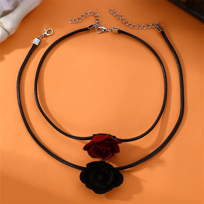 Sweet Solid Color Cloth Three-Dimensional Halloween Women'S Necklace