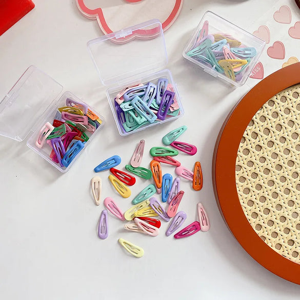 Sweet Solid Color Metal Hair Clip