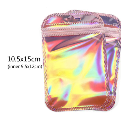 Sweet Solid Color Plastic Printing Jewelry Packaging Bags