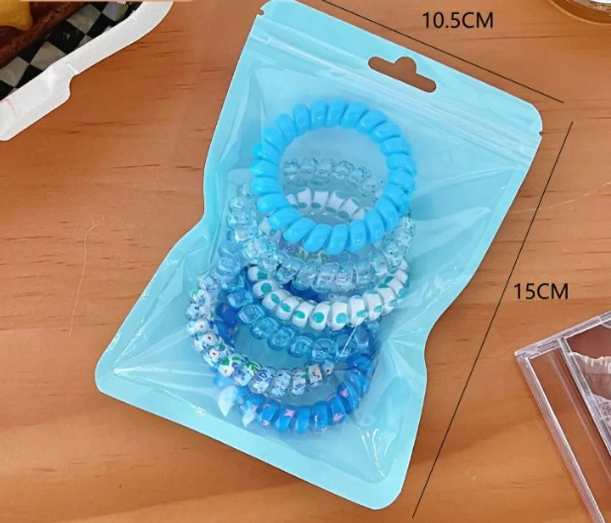 Women'S Sweet Solid Color Plastic Resin Hair Tie