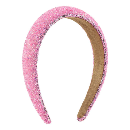 Sweet Solid Color Rhinestone Hair Band