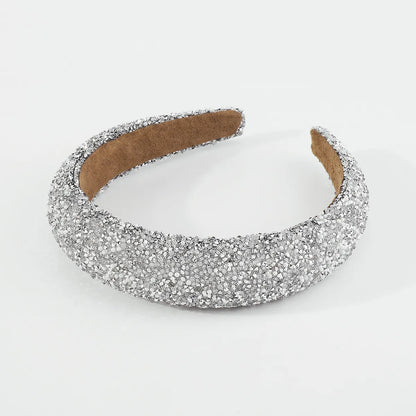 Sweet Solid Color Rhinestone Hair Band