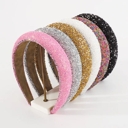 Sweet Solid Color Rhinestone Hair Band