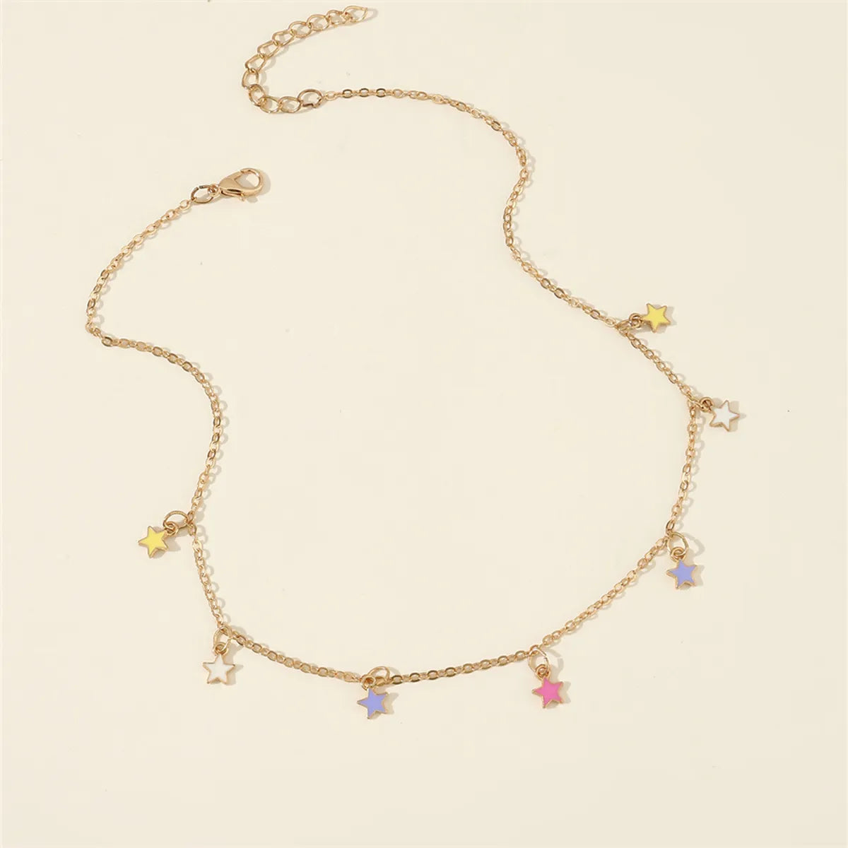 Sweet Star Alloy Chain Women'S Necklace