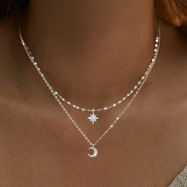 Sweet Star Alloy Wholesale Layered Necklaces