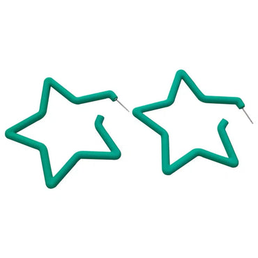 Sweet Star Arylic Alloy Spray Paint Earrings