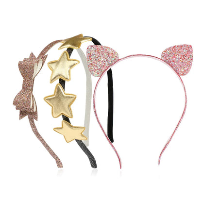 Sweet Star Bow Knot Glitter Sequins Hair Band