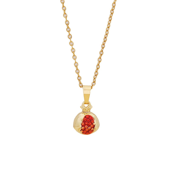 Sweet Strawberry Cherry Pendant Fashion Stainless Steel Clavicle Chain Jewelry With Fruit Pattern