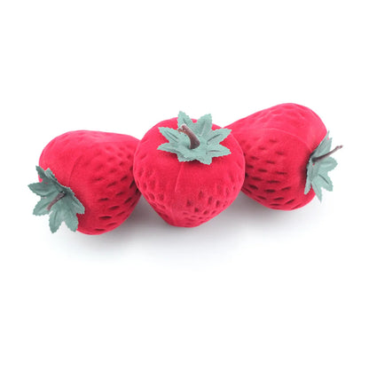 Sweet Strawberry Flannel Jewelry Boxes