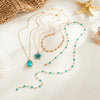 Sweet Style Imitation Pearl Necklace With Floral And Geometric Details Rhinestone Yshaped Tassel Pendant And Plated Alloy Chain For Women