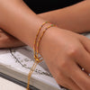 Sweet Style Mini Design Oil Dropping Bead Titanium Steel Necklace Bracelet Anklet Set For Women With Geometric Style And Electroplating Treatment