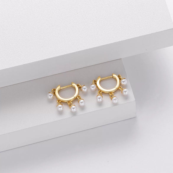 Sweet Style 925 Sterling Silver Pearl Earrings For Women