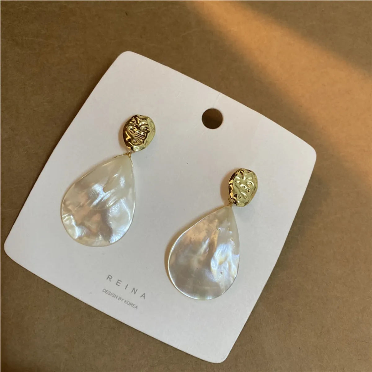 Sweet Water Droplets Shell Metal Plating Women's Drop Earrings