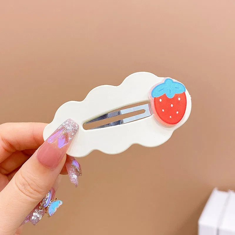 Kid'S Sweet Waves Heart Shape Arylic Stoving Varnish Hair Clip