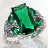 Synthetic Gemstone Zirconia Crown Ring Electroplated Metal Geometric Engagement Jewelry For Unisex