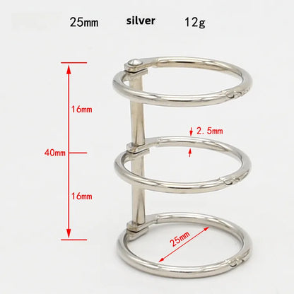 Table Calendar Accessories Three-Hole Binding Ring Buckle Hotel Menu Three-Ring Learning Materials Test Paper 3-Ring Ring Metal