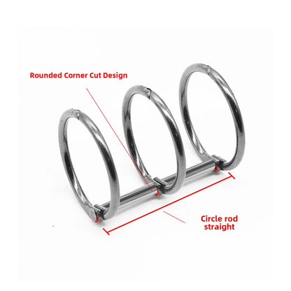 Table Calendar Accessories Three-Hole Binding Ring Buckle Hotel Menu Three-Ring Learning Materials Test Paper 3-Ring Ring Metal