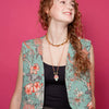 Tarot Necklace Copper Electroplated Real Gold Geometric Style Unisex