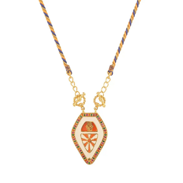 Tarot Necklace Copper Electroplated Real Gold Geometric Style Unisex