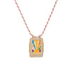 Tarot Necklace Copper Geometric Heart Shaped Retro Style Set With Diamonds