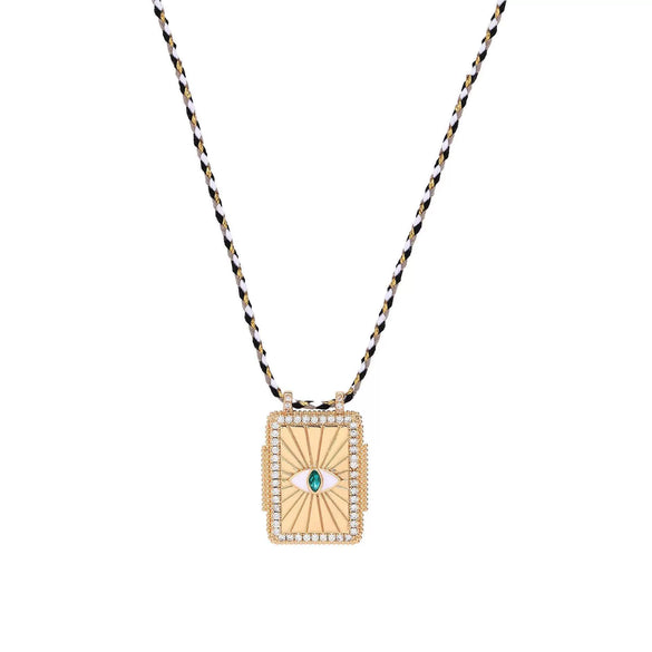 Tarot Necklace Copper Geometric Heart Shaped Retro Style Set With Diamonds