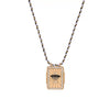 Tarot Necklace Copper Geometric Heart Shaped Retro Style Set With Diamonds