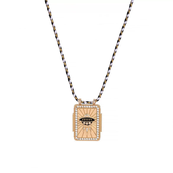 Tarot Necklace Copper Geometric Heart Shaped Retro Style Set With Diamonds