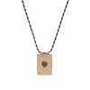 Tarot Necklace Copper Geometric Heart Shaped Retro Style Set With Diamonds