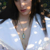 Tarot Necklace Copper Star Shape Electroplated Bohemian Style Unisex Water Wave Chain