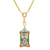 Tarot Necklace Copper Star Shape Electroplated Bohemian Style Unisex Water Wave Chain