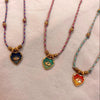 Tarot Necklace Titanium Steel Heartshaped Devil's Eye Electroplating