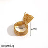 Tassel Chain Stainless Steel Bracelet And Ring Electroplated For Women