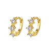 Tassel Earrings Copper Plated With Real Gold Geometric Style Zircon Women's