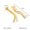 Tassel Earrings 18K Goldplated Stainless Steel Titanium Steel