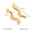 Tassel Earrings 18K Goldplated Stainless Steel Titanium Steel