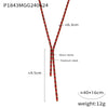 Tassel Jewelry 316L Stainless Steel Necklace With Geometric Inlay Color Zircon And Electroplating Design
