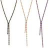 Tassel Jewelry 316L Stainless Steel Necklace With Geometric Inlay Color Zircon And Electroplating Design