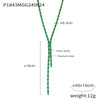 Tassel Jewelry 316L Stainless Steel Necklace With Geometric Inlay Color Zircon And Electroplating Design