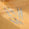 Tassel Titanium Steel Electroplated Earrings