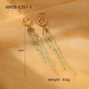 Tassel Titanium Steel Electroplated Earrings