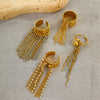 Tassel Titanium Steel Ring Light Luxury Style Electroplating For Women