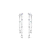 Tassel Water Drop Zircon Earrings Light Luxury Highend Electroplated Jewelry For Women