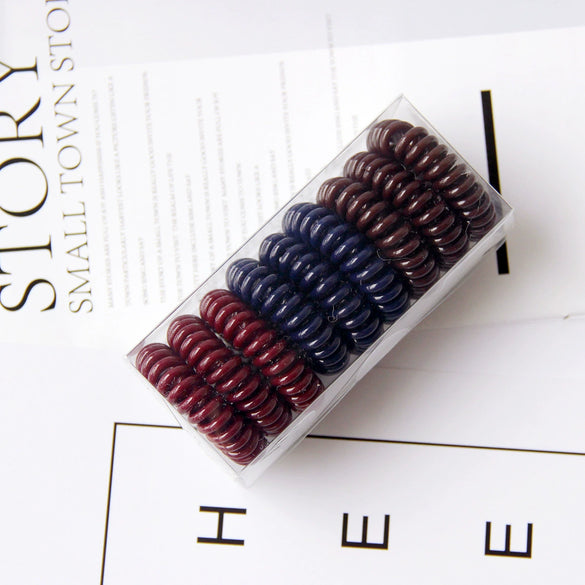 Telephone Line Head Rope Hair Ring Tpu Cartoon Round Style