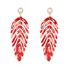 Temperament Simple Acrylic Leaf Earrings Nhjj132967